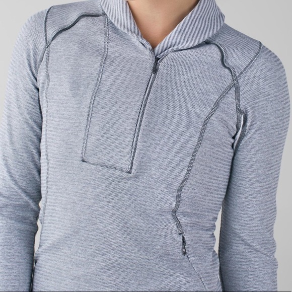 Lululemon Think Fast Pullover Mini Check Pique 2 - Picture 2 of 5